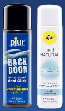 Набор лубрикантов pjur backdoor Comfort water glide 30 мл + pjur MED Natural glide 100 мл LB218 фото