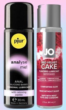 Набор лубрикантов pjur analyse me! Relaxing jojoba silicone 30 мл + JO Red Velvet Cake (60 мл) LB606 фото