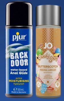 Набор лубрикантов pjur backdoor Comfort water glide 30 мл + System JO Butterscotch (60 мл) LB386 фото