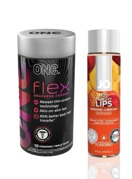 ONE Flex 10 шт.  + Змазка на водній основі System JO H2O &mdash; Peachy Lips (120 мл)  SOS6384 фото
