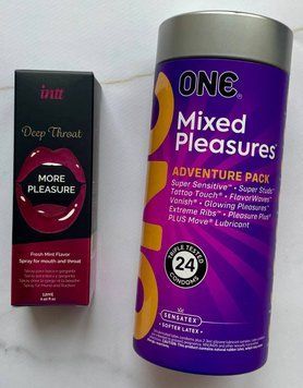 Набір ONE Mixed Pleasures 24 шт і Спрей Intt Deep Throat Oral Spray (12 мл) SOS1395 фото