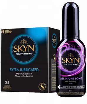 Набір: Skyn Exstra Lube 24 шт. + Лубрикант Skyn All Night Long 80 мл SOS11860 фото