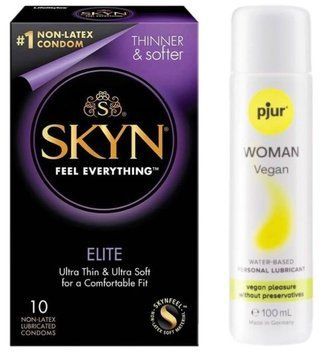 Комплект SKYN Elite 10 шт + Pjur Woman Vegan 100 мл SOS13163 фото