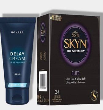 SKYN Elite 24 шт + Пролонгатор Boners Delay Cream SOS5752 фото