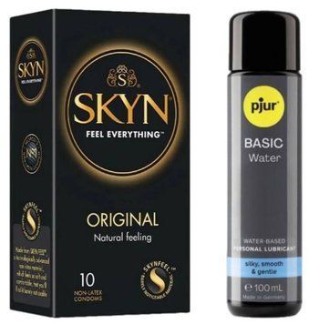 Комплект SKYN Original 10 шт + Pjur Basic Waterbased 100 мл SOS13213 фото