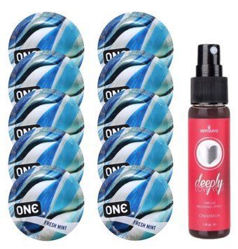Комплект ONE Fresh Mint 10 шт + Sensuva Deeply Love You &ndash; Cinnamon, 29 мл SOS13805 фото