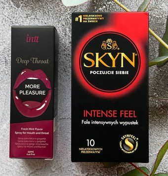 Комплект SKYN Intense Feel (10 шт) + Спрей Intt Deep Throat Oral Spray (12 мл) SOS2395 фото