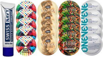 Набор из Swiss Navy Water-Based 10 мл + ONERibs + ONE Vanish + ONETattoo + ONE Plus SOS8500 фото