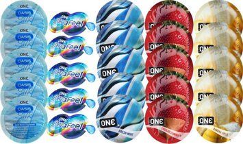 Набір з 25 шт One Oasis Silk + ONE UltraFeel + ONE Fresh Mint + ONE Chocolate Strawberry + ONE Banana SOS8365 фото