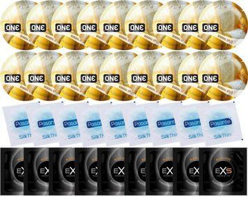 Набор 36 шт ONE Banana Split + Pasante Silk + EXS Black Latex SOS7791 фото