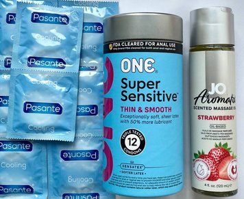 Набір 22 шт ONE Super Sensitive - Pasante Cooling + System JO Aromatix  Strawberry 120 мл SOS1695 фото