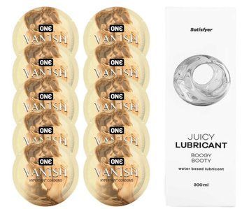 Комплект ONE 𝐕𝐀𝐍𝐈𝐒𝐇 10 шт. + Лубрикант Satisfyer Juicy Lubricant Boogy Booty (300 мл) SOS12159 фото