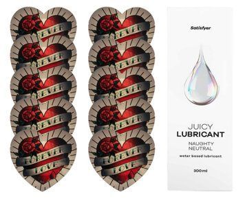 Комплект Pasante Heart 10шт. + Лубрикант Satisfyer Juicy Lubricant Naughty Neutral 300 мл SOS11560 фото