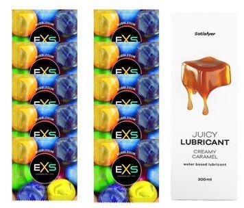 Комплект: EXS BUBBLEGUM 10 шт. + Лубрикант Satisfyer Creamy Caramel 300 мл SOS11469 фото