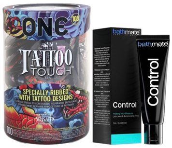 Набор из ONE Tattoo Touch, 100 шт + Пролонгатор Bathmate Control (7 мл) SOS9156 фото