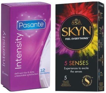 Набор с SKYN 5 Senses + Pasante Intensity (Ribs & Dots), 12 шт SOS8088 фото