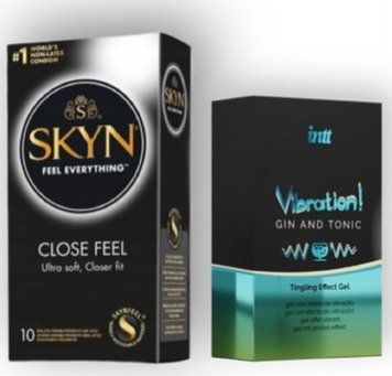 SKYN Close Feel 10 штук + Intt Vibration Gin Tonic (15 мл) SOS6776 фото