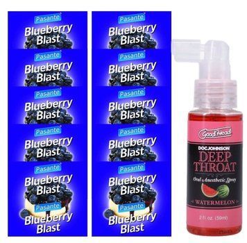 Pasante Blueberry Blast 10 шт + Doc Johnson &ndash; Watermelon, 59 мл SOS13955 фото
