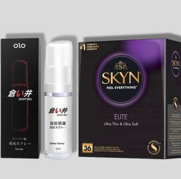 SKYN Elite, 36 шт + Пролонгатор OLO 5 мл satisfy well SOS5266 фото