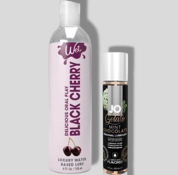 Wet Oral Play Black Cherry (118 мл) + JO GELATO Mint Chocolate (30 мл) LB897 фото