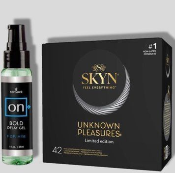 SKYN 42 Pleasures 42 шт + Пролонгатор Sensuva - ON Bold (29 мл) SOS5027 фото