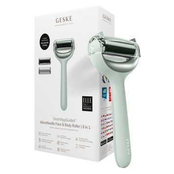Электронный роллер для лица и тела с микроиглами GESKE MicroNeedle Face&Body Roller 8в1 green HB0206 фото