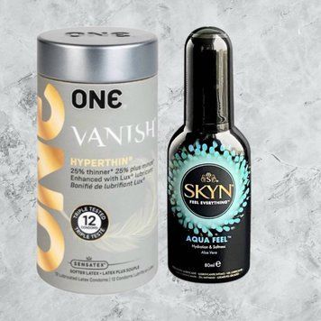 Комплект ONE VANISH 12 шт + Лубрикант SKYN Aqua Feel 80 мл SOS4435 фото