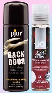 Набор лубрикантов pjur backdoor anal Relaxing jojoba silicone 30 мл + System JO Cherry Burst (30 мл) LB715 фото