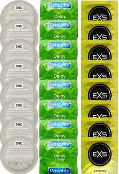 Набор 24 шт ONE Pleasure Dome + Delay Infinity + EXS Banana SOS7369 фото