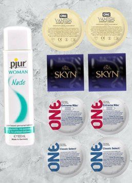 Набір з 20 штук SKYN-ONE + лубрикант pjur Woman Nude 100 мл SOS4098 фото