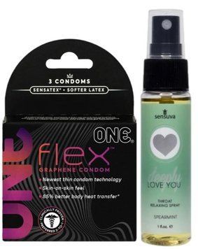 Комплект 3 шт ONE Flex + Спрей Sensuva Deeply Love You Spearmint (29 мл) SOS6153 фото