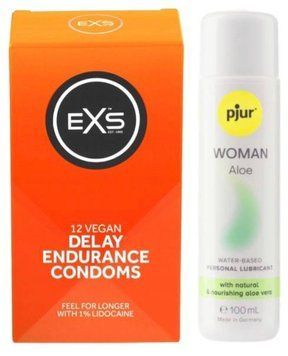Набор EXS Delay (12 шт) + pjur Woman Aloe 100 мл SOS13472 фото