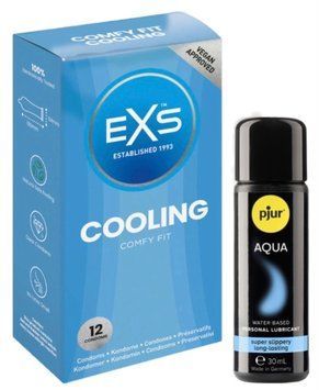 Комплект EXS Cooling 12 шт + Pjur Aqua 30 мл SOS13622 фото