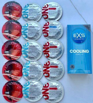 Набор 15 штук ONE Super Sensitive, Tattoo Touch, Flavor Waves + EXS Cooling (12 шт.) SOS3906 фото