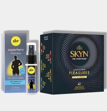 SKYN Pleasures, 42 шт-6 видів + Пролонгатор pjur Superhero Ultimate Spray 20 мл SOS5711 фото