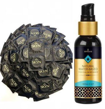 SKYN ORIGINAL 50 шт та Лубрикант Sensuva Natural Water-Based 57 мл SOS499 фото