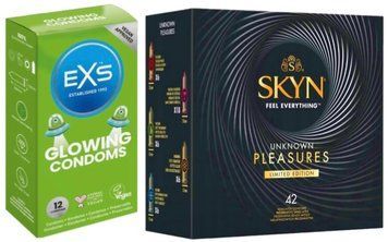 Набор с SKYN Pleasures, 42 шт + EXS Glowing 12 штук SOS7947 фото