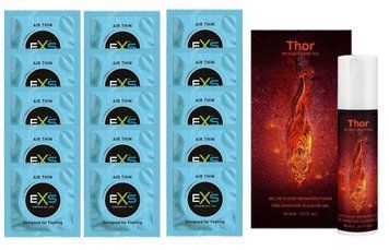 Комплект EXS Air Thin 15 шт+THOR 50 мл Nuei SOS14757 фото
