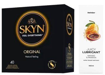 Набор Лубрикант Satisfyer Mango&Passion 300 мл + SKYN Original 40 шт. SOS12838 фото