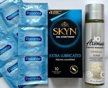 Набор 20 шт Skyn Exstra Lube- Pasante Cooling + System JO Aromatix  Vanilla 120 мл SOS1654 фото