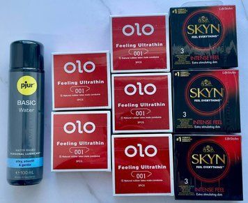 Набір 24 шт OLO збуджуючі 001 + Skyn Intense Feel + Лубрикант pjur Basic Waterbased, 100 мл SOS3806 фото