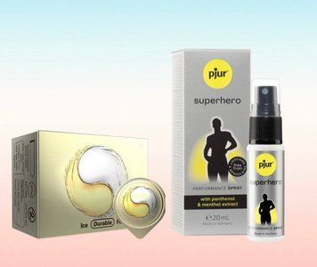 Набор Olo Ice Durable Fire 10 шт и спрей Pjur Superhero 20 ml SOS6343 фото