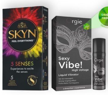 SKYN 5 Senses + SEXY VIBE найвищий рівень вібраціі, 15 мл ORGIE SOS6969 фото