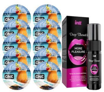 Комплект ONE Island Punch 10 шт + Intt Deep Throat &ndash; 12 мл SOS13814 фото