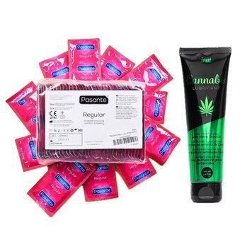 Pasante Regular 72 шт и Лубрикант Intt Cannabis 100 мл SOS967 фото