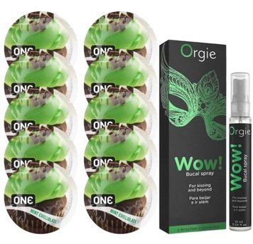 Комплект ONE Mint Chocolate 10 шт + Orgie WOW! Menthol (10 мл) SOS13864 фото