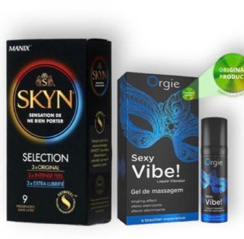 Skyn Selection 9 шт + SEXY VIBE для чувствительных, 15 мл ORGIE SOS6835 фото