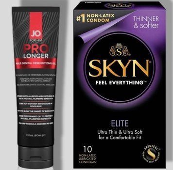 SKYN Elite 10 шт + Пролонгатор System JO Prolonger Gel (60 мл) SOS5325 фото