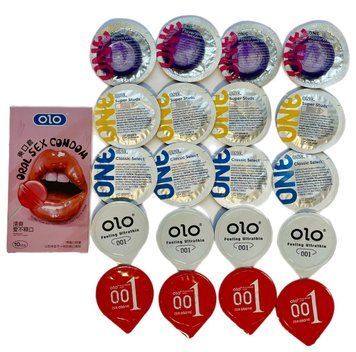 Набір з 30 шт - ONE Super Studs, Classic Select, Flavor Waves - OLO 001, Feeling Ultrathin,  Oral SOS1358 фото