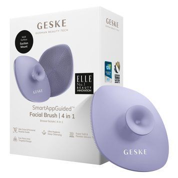 Щітка для обличчя GESKE Facial Brush 4в1 з тримачем purple HB0057 фото